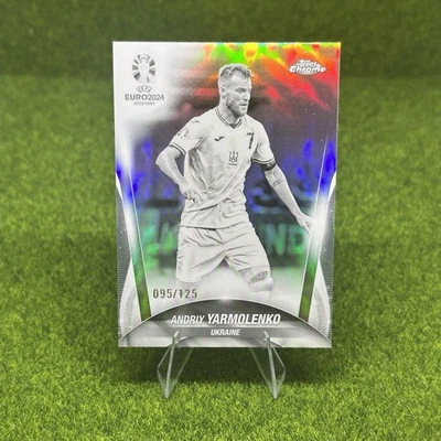 2024 Topps Chrome UEFA Euro #17 Yarmolenko Black and White Refractor /125 - Image 1 of 2