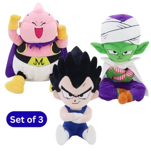 Dragon Ball Z Plush Doll Vegeta Piccolo MAJIN BUU Toy Pillow Authentic Set of 3 - Picture 1 of 12