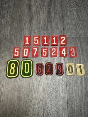 Lot of 19 Iron-On/Sew-On Number Patches - Image 1 of 4