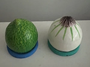 (2) Kitchen Art Onion Lime Spicey Novelty Clay Surprise Nude Rare Vintage - Picture 1 of 7