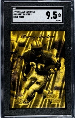 BARRY SANDERS 1995 EDICIÓN CERTIFICADA SELECT #6 GOLD TEAM SGC 9,5 COMO NUEVO+ MUY RARO Foto 1 de 2