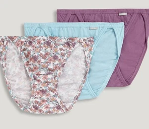 New Womens 6/M Jockey 3-Pack String Bikini Cotton Underwear 2 Solids, 1 Floral - Picture 1 of 3