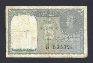 BRITISH INDIA - GOVERNMENT OF INDIA 1 RUPEE 1940 KING GEORGE VI P-25 - Foto 1 di 2