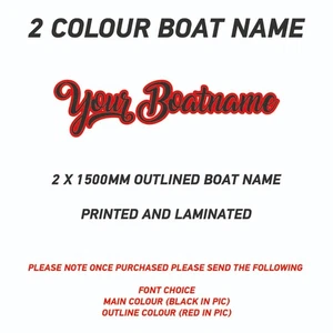1500MM 1.5M OUTLINED BOAT NAME SSR GRAPHICS STICKERS DECALS CUSTOM JETSKI - Picture 1 of 3