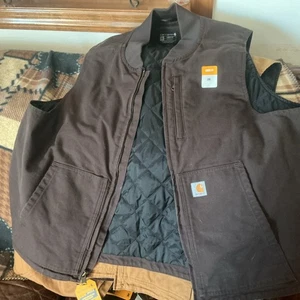 Chaleco Forrado Carhartt Sherpa – Para Hombre’s 2XL – Marrón Oscuro – Ropa de Trabajo – Nuevo OBO - Imagen 1 de 4