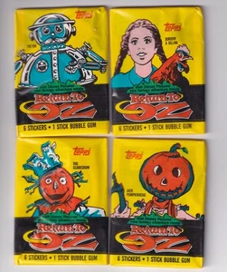 Vintage 1985 Topps Return to Oz Cards FOUR WAX PACK Set Wizard of Oz Dorothy Tot - Picture 1 of 2