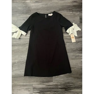 GB Girls Dress Size M Large Black White Lined Dress NWT - Picture 1 of 8