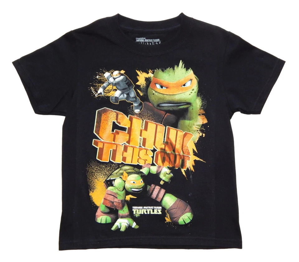 NINJA TURTLES TMNT MICHELANGELO T-Shirt Cotton Tee Boys Sizes 5-6 or 7 NEW  $16 - Image 1 of 1