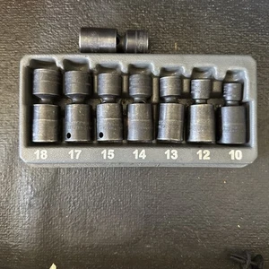 Snap On 8 piece Set 3/8 Drive,6pt, Metric, Impact Swivel Sockets +16mm - Picture 1 of 9