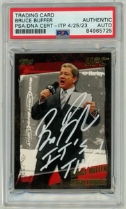 Bruce Buffer Signed 2010 Topps UFC Card 170 w/ “It's Time!” PSA Witnessed - Picture 1 of 2