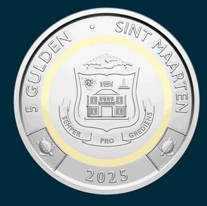SINT MAARTEN 5 gulden 2025 UNC (no Curacao) - Picture 1 of 2