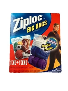 NEU Ziploc Big Bags XL & XXL 10 & 20 Gallonen Größe 2006 Neu aus altem Lagerbestand versiegelt eingestellt - Bild 1 von 6