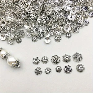 300x 20 Styles Tibetan Style Alloy Spacer Beads, Flat Round, Antique Silver Bead - Picture 1 of 12