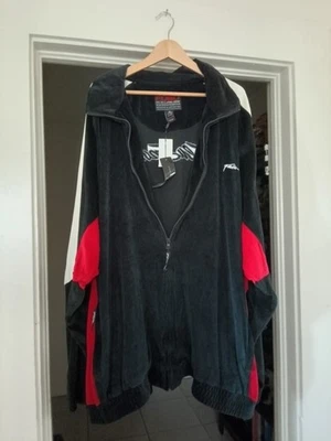 Chaqueta De Colección Fubu Sport Terciopelo Cremallera Completa Logo Bordado Talla 5XL NUEVA CON ETIQUETAS Foto 1 de 4
