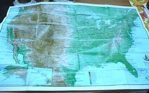 SIERRA Club ENDANGERED Species MAP US PANTHER Bear WOLF Sheep SALMON Seal CRANE - Picture 1 of 2