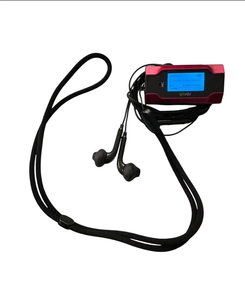 iRiver T30 MX Rare Red 1GB Digital Media Player W/ Earbuds and Lanyard Bundle - Image 1 of 1