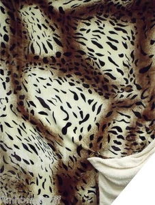 LEOPARD PRINT Queen Size Soft Luxury Sherpa Bed Spread Blanket 79" x 95" - Picture 1 of 2