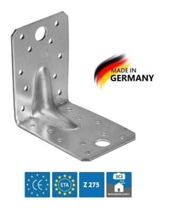 100x Winkelverbinder 105 mm mit Kombiloch und Steg 105X105 X 90 X 3,0 Verzinkt - Bild 1 von 2