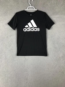Adidas Aeroready Primegreen Boys Short Sleeve Crew Neck Black T Shirt M 10/12 - Picture 1 of 6
