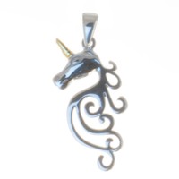 Einhorn Unicorn Anhänger 925 Sterling Silber massiv Bella Carina Schmuck