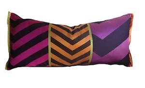 COPRICUSCINO/CUSCINO IN TESSUTO INDUPALA FUCSIA DESIGNER GILDA 26x12" - Foto 1 di 4