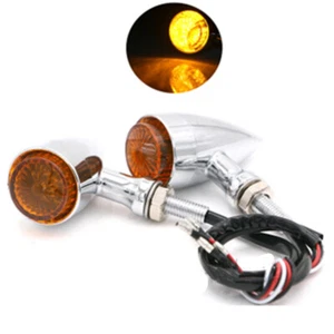 Universal 8mm 12V LED Bullet Turn Signal Light Smoke Bulb Motorcycle Dirt Bike - Picture 1 of 6
