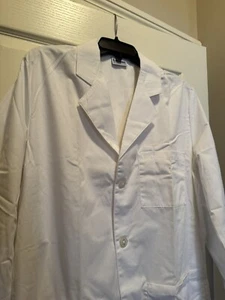 Landau Professional Medical Workwear Lab Coat Full Length 3 Pocket, Small Men - Picture 1 of 8
