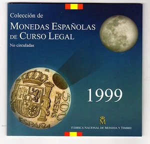 CARTERA OFICIAL ESPAÑA 1999 BU PESETAS Spain 1999 coin set BU - Imagen 1 de 1