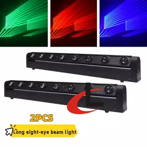 2PC/Disco DJ Stage Light 8X10W RGBW 4in1 LED Moving Bar Music Beam Wash Lights - Picture 1 of 10