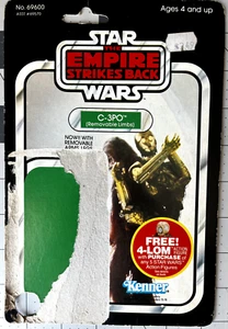 Vintage Star Wars Empire Strikes Back C-3PO 47 Back Cardback, 1982 Kenner - Picture 1 of 2
