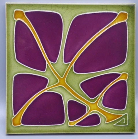 Purple Flower RAR SERVAIS Art Nouveau Tile Secessionist Carreau 1900 Jugendstil Cover