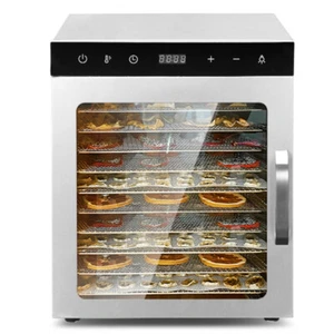 10 vassoi disidratatore alimentare acciaio inox asciugatrice frutta casa verdura 110 V - Foto 1 di 18