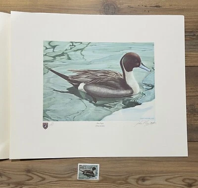 1979 ILLINOIS - State Duck Stamp Print **JOHN EGGERT** with STAMP! - Image 1 of 4