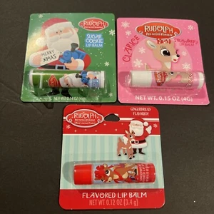 Rudolph The Red Nosed Reindeer Lip Balm- Different, Rudolph, Clarice And Santa - Picture 1 of 1