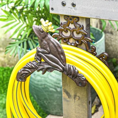 Sungmor Hose Holder, Cast Iron Garden Wall Mounted Frog Water Pipe Racks Storage - Image 1 of 4