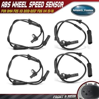 4x Sensor de velocidad de rueda ABS delantero y trasero para BMW F25 X3 2013-2017 F26 X4 2015-2018 Foto 1 de 4