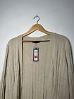 Marks And Spencer Beige Edge To Edge Cardigan Size Large New With Tags 