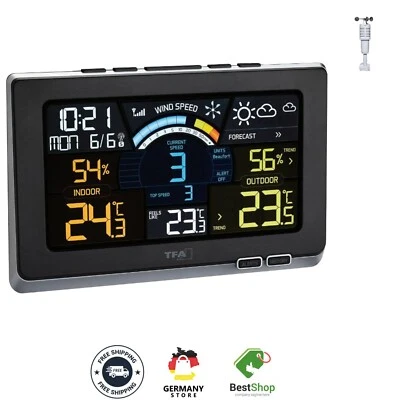 TFA Dostmann Spring Breeze Funk-Wetterstation mit Farbdisplay für präzise Wet... - Bild 1 von 3