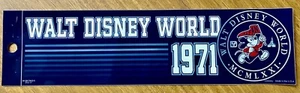 Neu 1971 Walt Disney World Stoßstange Aufkleber (Repro) - Bild 1 von 1