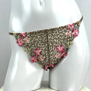 Christies Naory Brazilian Bikini M NWT RRP $161 Embroidered Tulle Animal Print - Picture 1 of 5