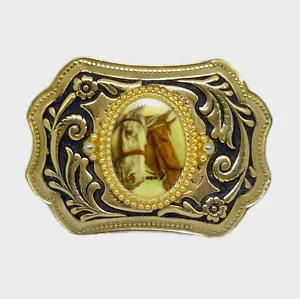 1950s Antique western american rodeo horse head portrait belt buckle RODEO - Picture 1 of 4