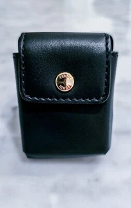 FENDI AirPods Case Black Calf Skin Leather & Gold Hardware - Minimalistic - Picture 1 of 8