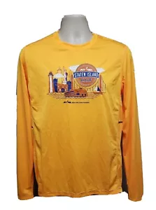 2017 NYRR Staten Island Half Marathon Mens Medium Yellow Jersey - Picture 1 of 10