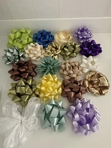 20 Vtg. All Occasion Self Stick Bows- New & Used-Unique Colors-Rare/Avocado Gree - Picture 1 of 14