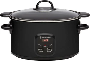 Russell Hobbs 6L Searing Slow Cooker, RHSC650BLK, Digital 3 Heat Settings and Ti - Picture 1 of 6