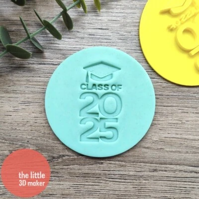 Class of 2025 Style 2 Cookie Cutter Stamp Fondant Embosser - image 1 of 2