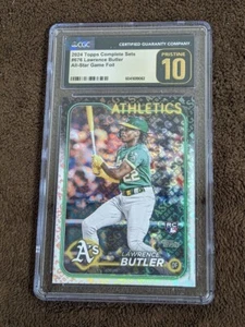 2024 TOPPS COMPLETE ALL-STAR FOIL ROOKIE CGC 10 BLACK LAWRENCE BUTLER ATHLETICS - Picture 1 of 1