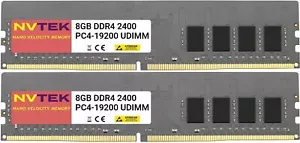 16GB 2X8GB DDR4 2400MHZ PC4-19200 UDIMM 1Rx8 1.2V 288-PIN Non-ECC Unbuffered ... - Picture 1 of 5