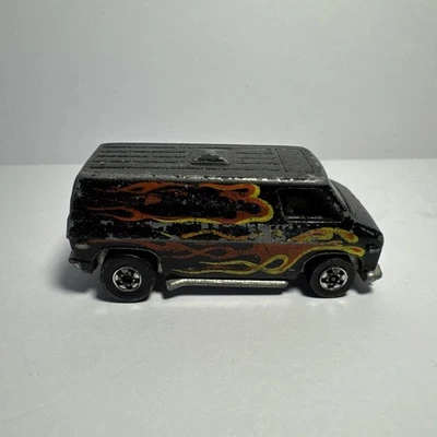 Винтажный 1974 Hot Wheels Flying цвета литой черный и пламени супер фургон HK G-VG - Изображение 1 из 4