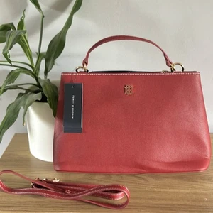 Bolso Cartera Tommy Hilfiger The Modern, Bandolera/Hombro Cuero Sintético Rojo - Imagen 1 de 12